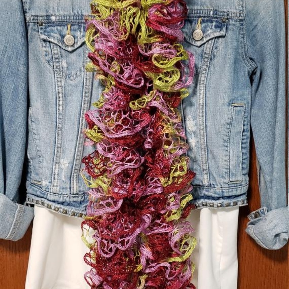 Knitted Ruffle Scarf - Picture 2 of 2